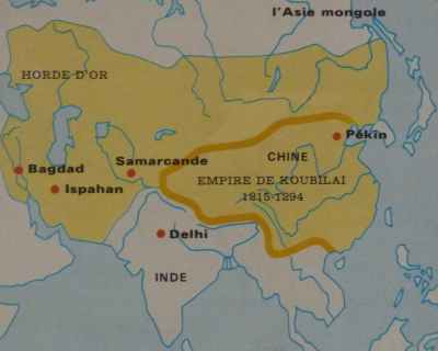Les territoires conquis par les Mongols au XIIIème siècle
