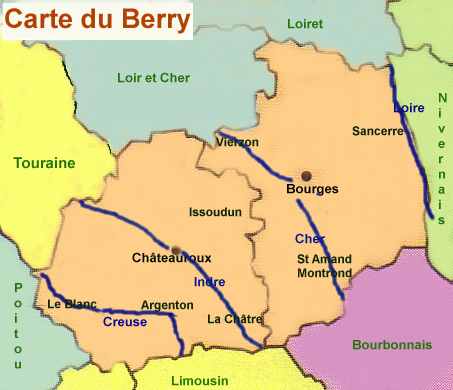 Carte de la Province du Berry