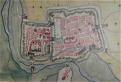 Plan d'Issoudun au XIIème siècle