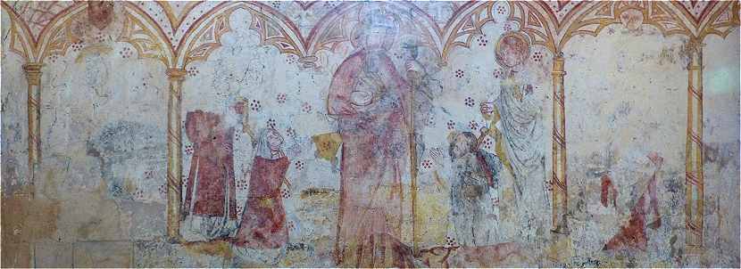Fresque murale de l'église Notre-Dame d'Avy en Pons