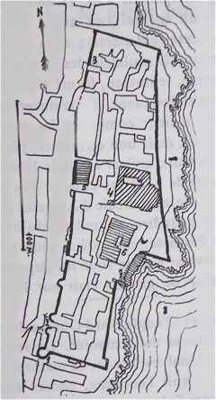 Plan et enceinte Gallo-Romaine d'Antipolis (Antibes)