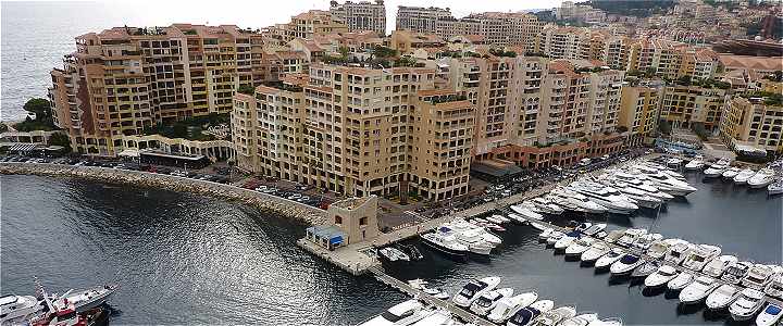 Monaco: quartier de Fontvieille regagné sur la mer