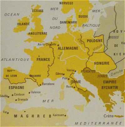 Les Etats de l'Europe autour de l'An Mil