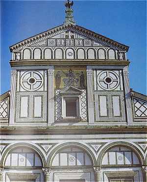 Florence: façade de l'église San Miniato