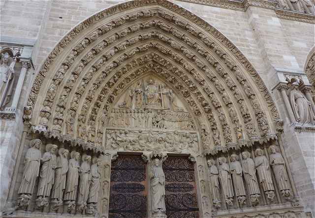 Cathédrale Notre Dame de Paris: Portail central de la façade