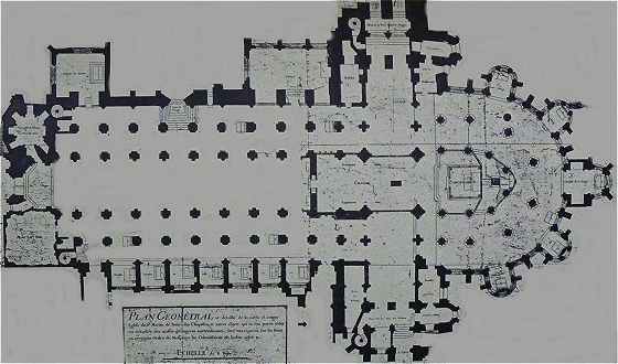 Plan de l'ancienne Basilique Saint Martin