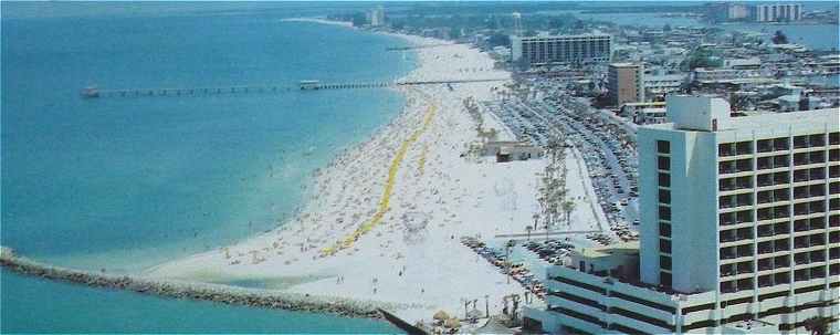Panorama sur Clearwater Beach en Floride, dans le Golfe du Mexique près de Tampa