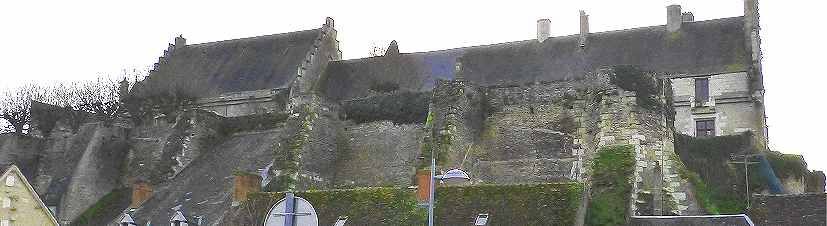 L'enceinte et les Logis sur le flanc Est du château de Châtillon sur Indre