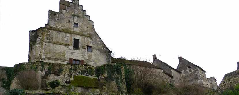 Les Logis vus du Nord-Est du château de Châtillon sur Indre