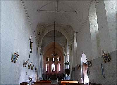 Nef de l'église Notre-Dame du Fougeray à Cormery