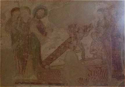 Fresque murale de Saint Jacques des Guerets: la résurrection de Lazare