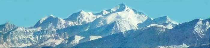 Le Massif du Mont Blanc vu de Genève