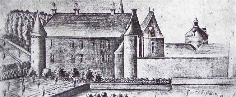 Château d'Aulnay au début du XVIIème siècle par Claude Chastillon