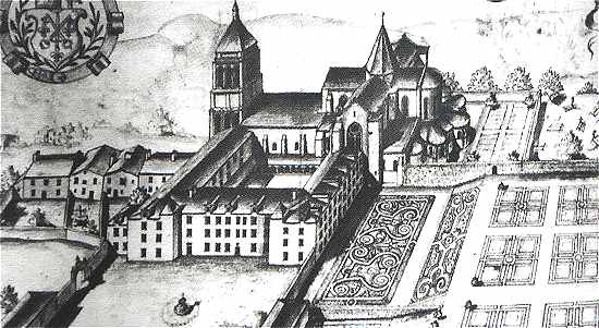 Plan de l'Abbaye Saint Pierre de Lesterps