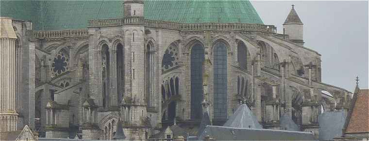 Contreforts du chevet de la Cathedrale de Chartres