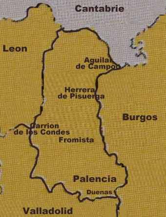 Carte de Province de Palencia