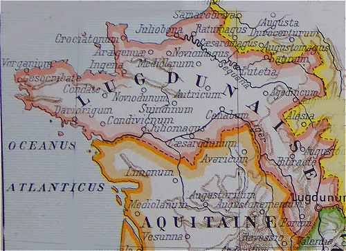 Carte de la Lyonnaise au Haut-Empire