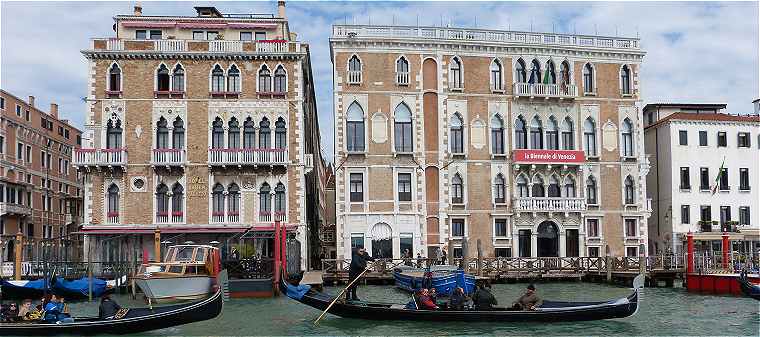 Venise, Grand Canal: Hôtel Bauer Grünwald et Palazzo Giustinian Morosoni