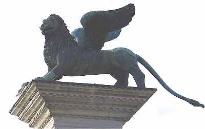 Le Lion de Saint Marc sur la Piazzetta