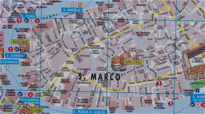 Plan du Quartier San marco de Venise