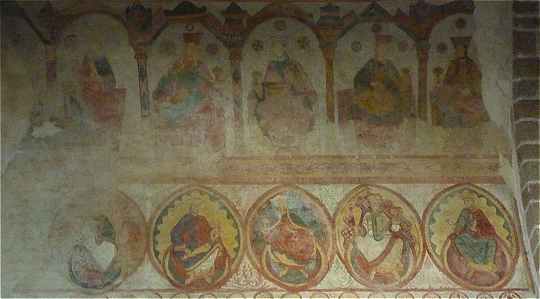 Fresques du plafond de la collégiale Saint Junien