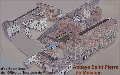 Plan de l'Abbaye Saint Pierre de Moissac