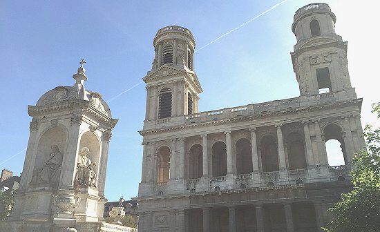 Eglise et fontaine Saint Sulpice