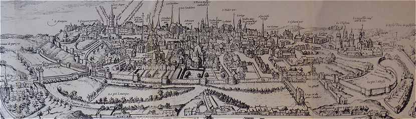 Vue de Poitiers en 1600