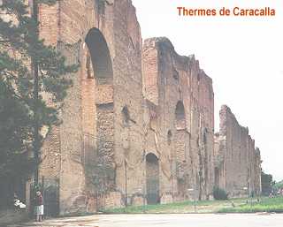 Thermes de Caracalla: Enceinte extérieure coté Nord