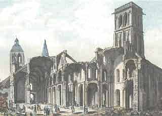 La Basilique Saint Martin avant sa destruction à la fin du XVIIIème siècle