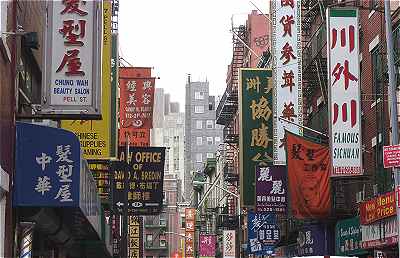 New-York: Pell Street dans Chinatown