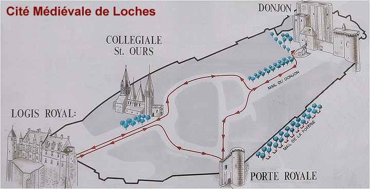 Plan de la Cité Médiévale de Loches
