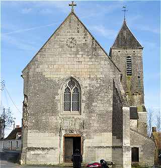 Façade Ouest de l'église Saint Sulpice de Palluau sur Indre