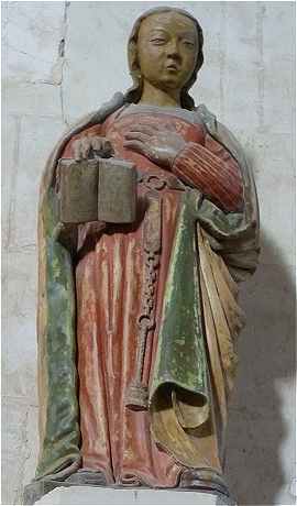 Statue polychrome de l'église Saint Sulpice de Palluau sur Indre