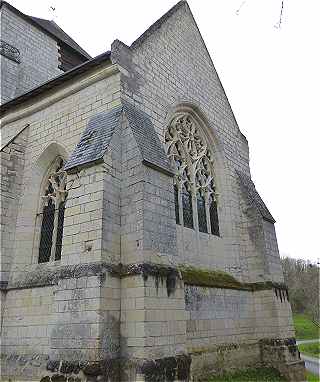 Chevet gothique flamboyant de l'ancienne église Notre Dame de Rigny